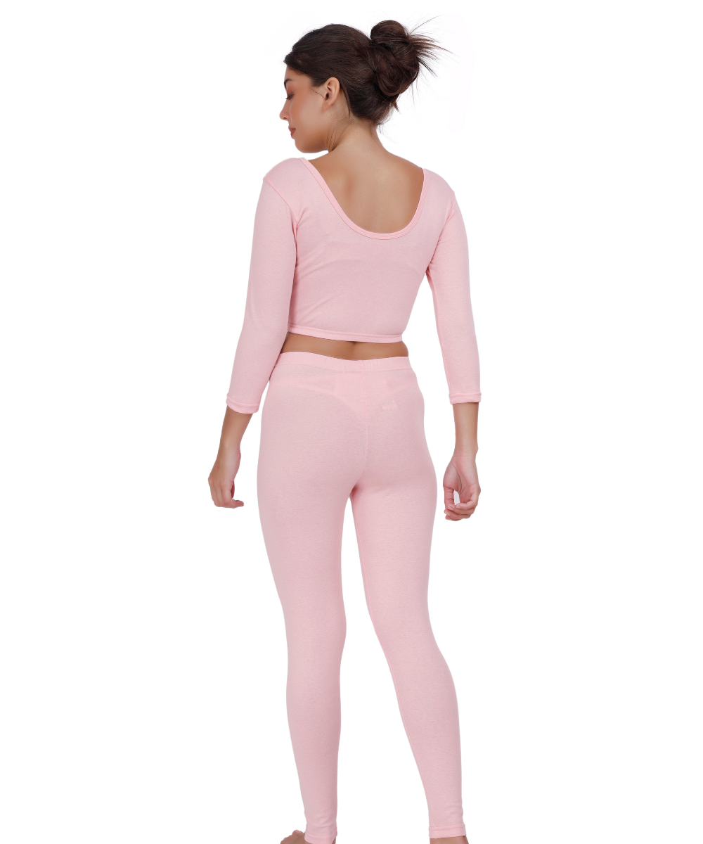 Rib Thermal Crop Top & Legging Set