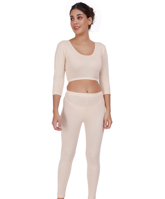 Rib Thermal Crop Top & Legging Set