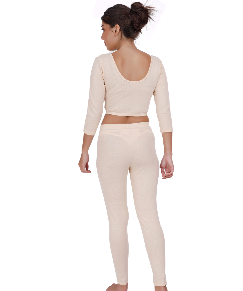 Rib Thermal Crop Top & Legging Set