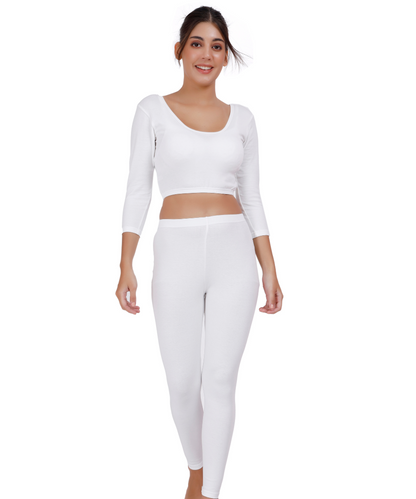 Rib Thermal Crop Top & Legging Set