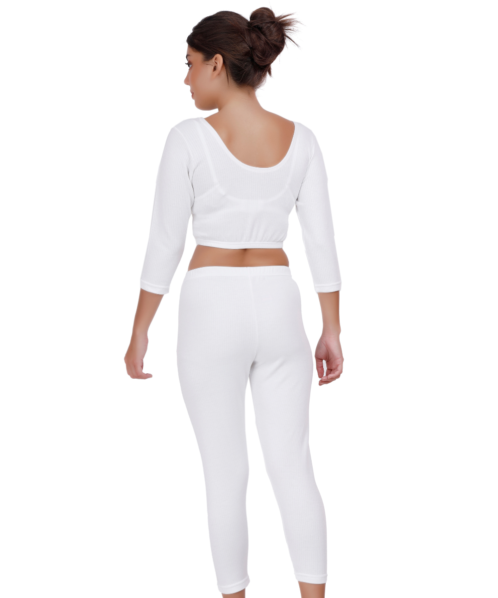 Rib Thermal Crop Top & Legging Set