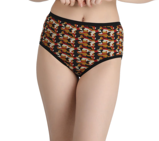 High Waist Printed Hipster Panty