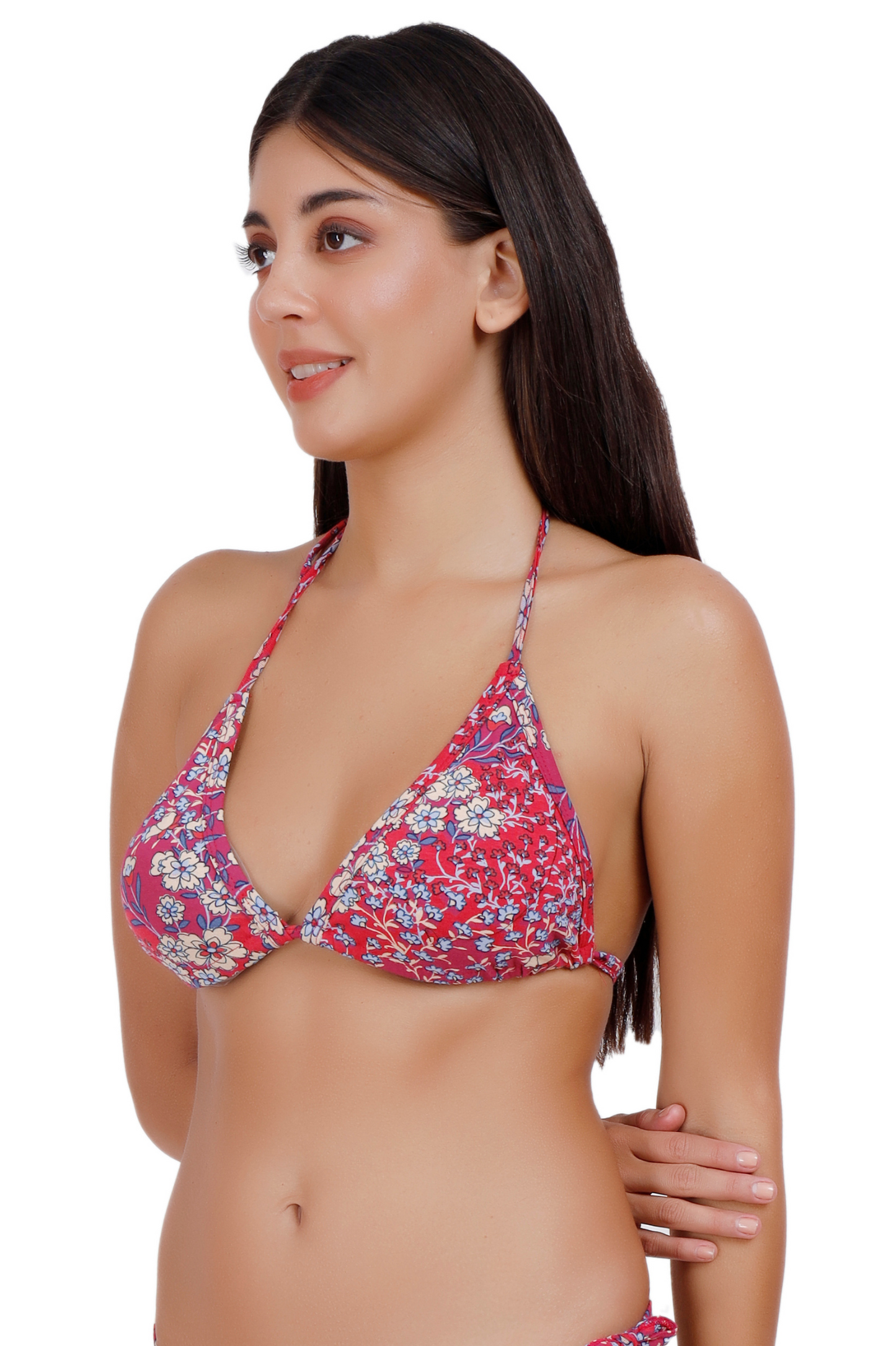 Printed Halter Neck Bra